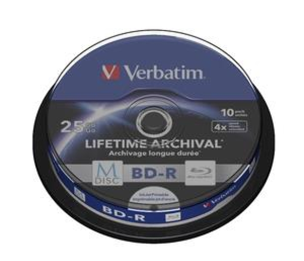 Verbatim M-DISC 25GB X4 INKJET PRINTABLE (10 CAKE) - 454879 - zdjęcie